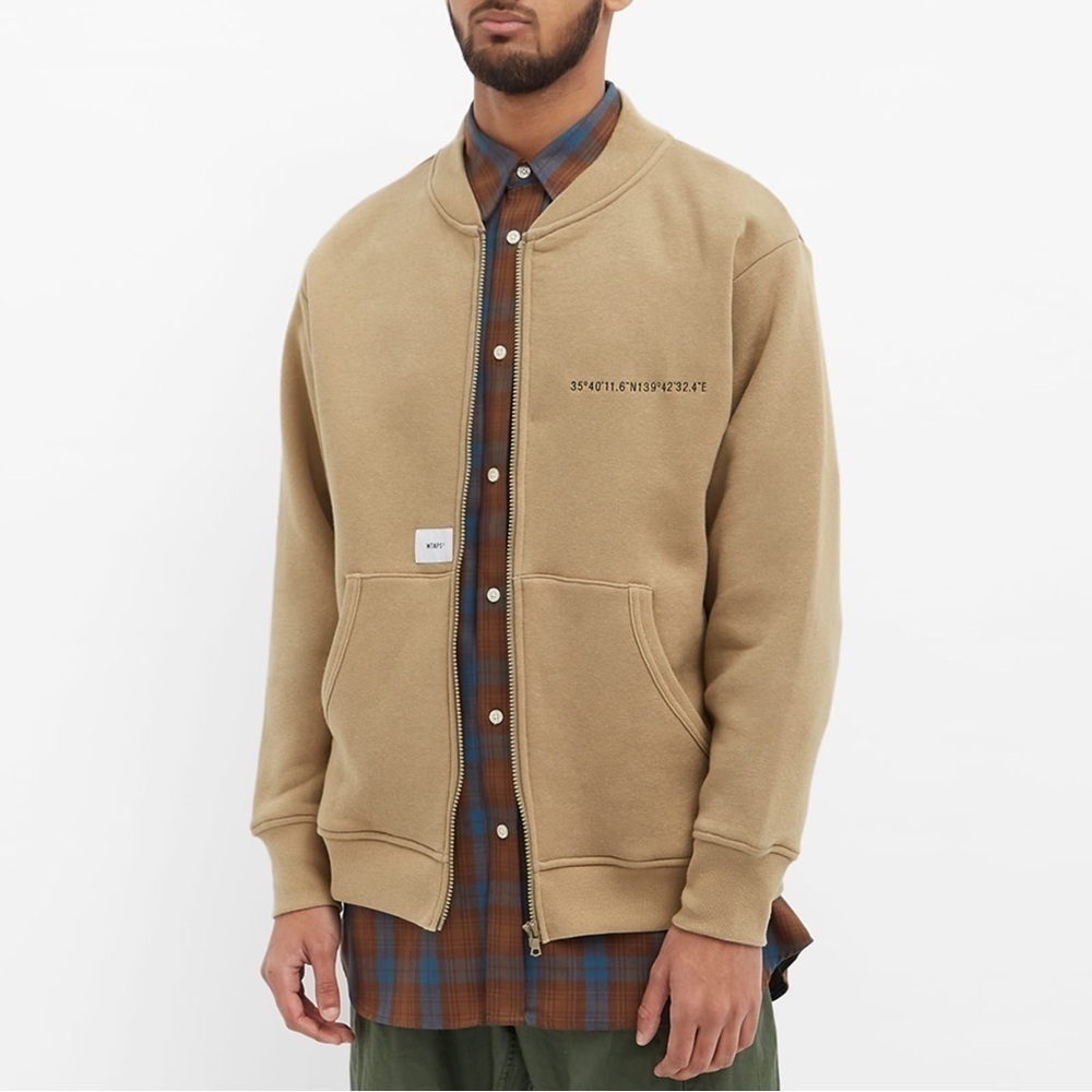 WTAPS Men's Gps Zip Through Bomber Jacket in Coyote Brown X03 - Large